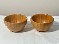 Front view of both bamboo bowls