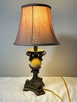 Lamp with shade illuminated