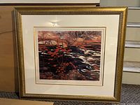 Front view of framed print showing artwork, matting, and frame