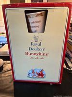 Front of boxed Royal Doulton Bunnykins set