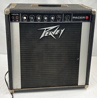 Front view of Peavey Pacer amplifier showing grille, logo and overall condition