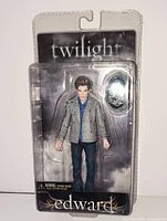Front view of sealed Twilight Edward action figure in packaging