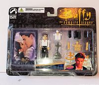 Front view of sealed Angel PALz figure set with accessories in packaging