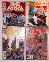 Stacked comic books in sleeves