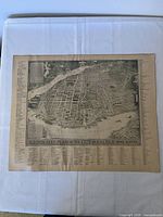 Full view of entire lithograph map sheet on background