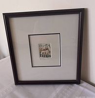 Framed print showing whole piece with mat and frame