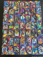 overview of first group of cards laid out in grid