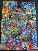 Full layout of 118 Marvel Masterpieces cards