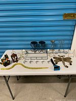 All items laid out on table showing variety