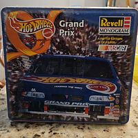 Front of sealed Revell Monogram Hot Wheels Grand Prix model kit box showing graphics and limited edition text