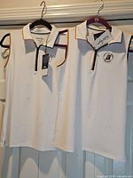 Front view both tops on hangers