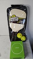Front view of Pickle Ballin' set and Trideer box