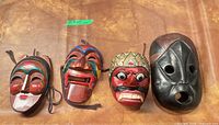 All four masks side by side
