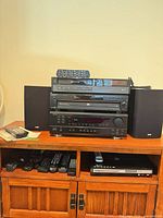 Front view of full component stack with speakers