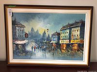 Full framed view of H. Lemon oil painting