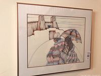 Full view of framed signed print