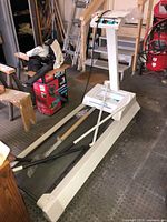 Full view of Vitamaster treadmill with detached handrails and console