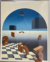 Full view of framed print showing entire composition