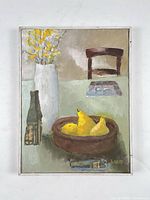 Framed painting full view showing subject and signature