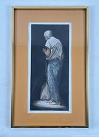 Full view of framed print with mat and frame