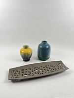 Group shot showing all three ceramic pieces