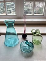 Group shot of all four glass items