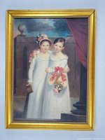 Full view of framed painting