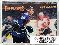 Joe Sakic 1996 Pinnacle The Players lenticular card with checklist notation