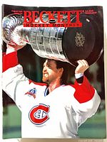 Cover of Issue #34 August 1993 with Montreal player hoisting Stanley Cup