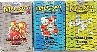 Front view of the three sealed MetaZoo tribal theme deck boxes