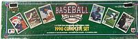 Front of sealed 1990 Upper Deck Baseball complete set box showing card images and logo