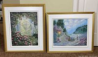 Both framed prints side by side showing size, frame style and mats