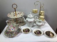 Group shot of all tea service items