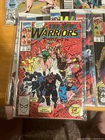 Close-up of The New Warriors #1 in bag
