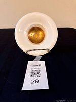 Top view showing entire bowl and gold centre