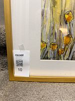 Corner view showing matting, frame material and MaxSold tag