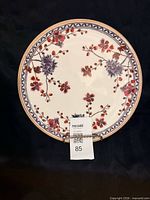 Front view of floral porcelain serving dish