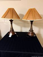 Both Quoizel QM6904M table lamps, full view