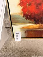 Close view of lower corner and frame detail of one print