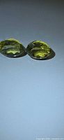 Both oval lemon citrines top view