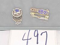 Both Masonic pins shown side by side for overview