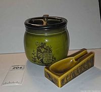 Humidor and ashtray front view