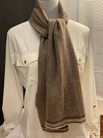 Scarf knotted on mannequin to show drape and pattern