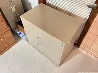 Cabinet closed, top and sides visible