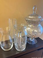 All four glass items together