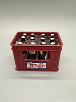 Front view of loaded Pepsi-Cola crate