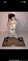 Full view of Babe Ruth figurine on base