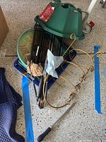 Entire lot showing tree stand, trays, rack, tools