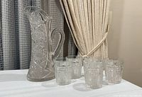 Pitcher and tumblers full lot view