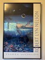 Full view of framed Three Worlds print showing artwork and frame